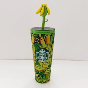 Early Release - Starbucks + Farm Rio Summer 2025 Yellow Green Banana Cup Tumbler